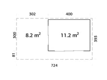 Ladda upp bild till gallerivisning, Attefallshus 11,2 m² + 8,2 m² (29,3 m² byggyta)