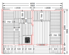 Ladda upp bild till gallerivisning, Bastu Kiruna Medium (4-6 pers) Byggsats