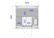 Ladda upp bild till gallerivisning, Bastu Kub Liten (2 Pers) Monterad