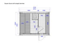 Ladda upp bild till gallerivisning, Bastu Kub Stor med omklädningsrum (4-6 pers) Monterad.
