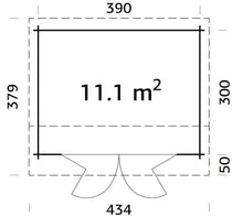 Ladda upp bild till gallerivisning, Friggebod 11,1 m² med vikdörrar, byggsats