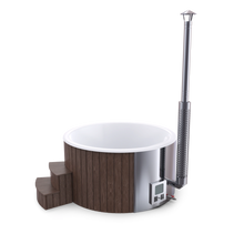 Ladda upp bild till gallerivisning, Badtunna Hemavan Ø180/ Ø200 Integrerad vedeldad kamin