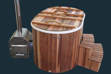 Ladda upp bild till gallerivisning, Badtunna Borgafjäll 160 cm x 100 cm Extern vedeldad kamin