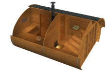 Ladda upp bild till gallerivisning, Bastu Kiruna XL (6-8 pers) Thermowood Byggsats