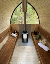 Ladda upp bild till gallerivisning, Bastu Igloo 2,35 m Harvia M3 + skorsten