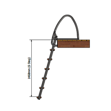 Ladda upp bild till gallerivisning, Badstege med 6 steg, uppfällbar, varmförzinkad