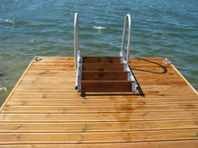 Ladda upp bild till gallerivisning, Badstege med 4 steg, uppfällbar, varmförzinkad