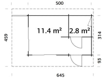 Ladda upp bild till gallerivisning, Attefallshus 14,2 m² (29,3 m² byggyta)
