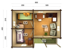 Ladda upp bild till gallerivisning, Attefallshus 21,5 m² + 3,7 m²

