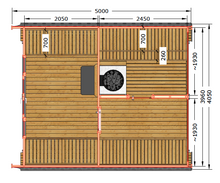 Ladda upp bild till gallerivisning, Bastu Kiruna XL (6-8 pers) Thermowood Byggsats
